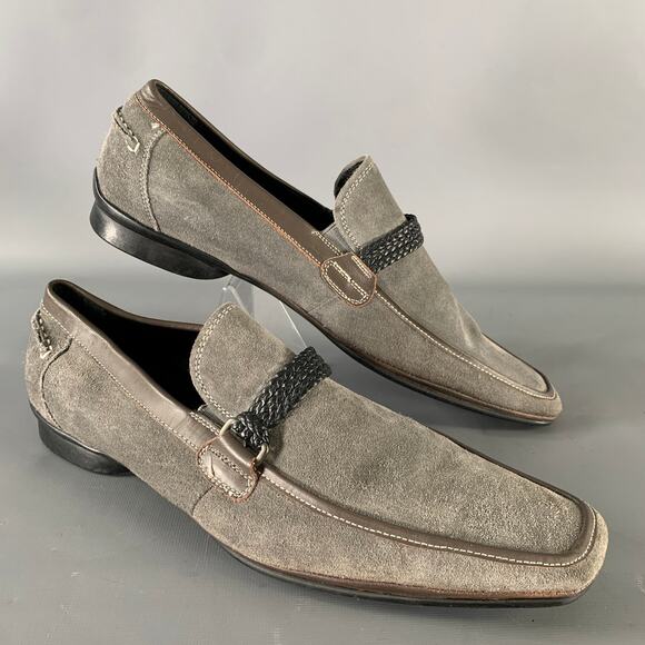KENNETH COLE Size 10 Grey Leather Loafers main image 7